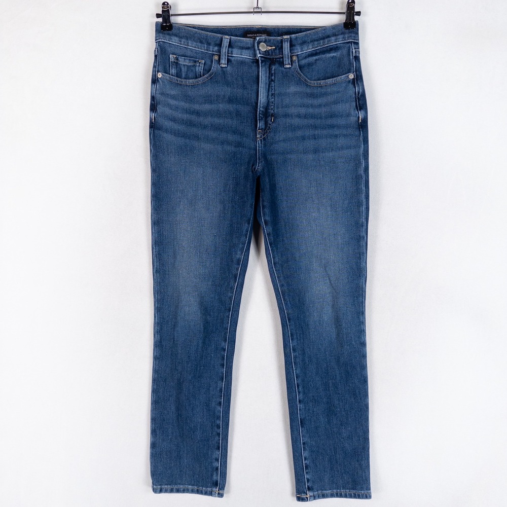 Banana Republic Womens High Rise Slim Jeans 29 Blue Stretch Medium Wash Premium